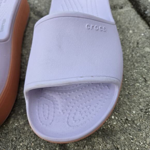 Crocs Crocband Womens Size 9 Platform 205631 Slides Sandals Lavender Slip On - Picture 11 of 11